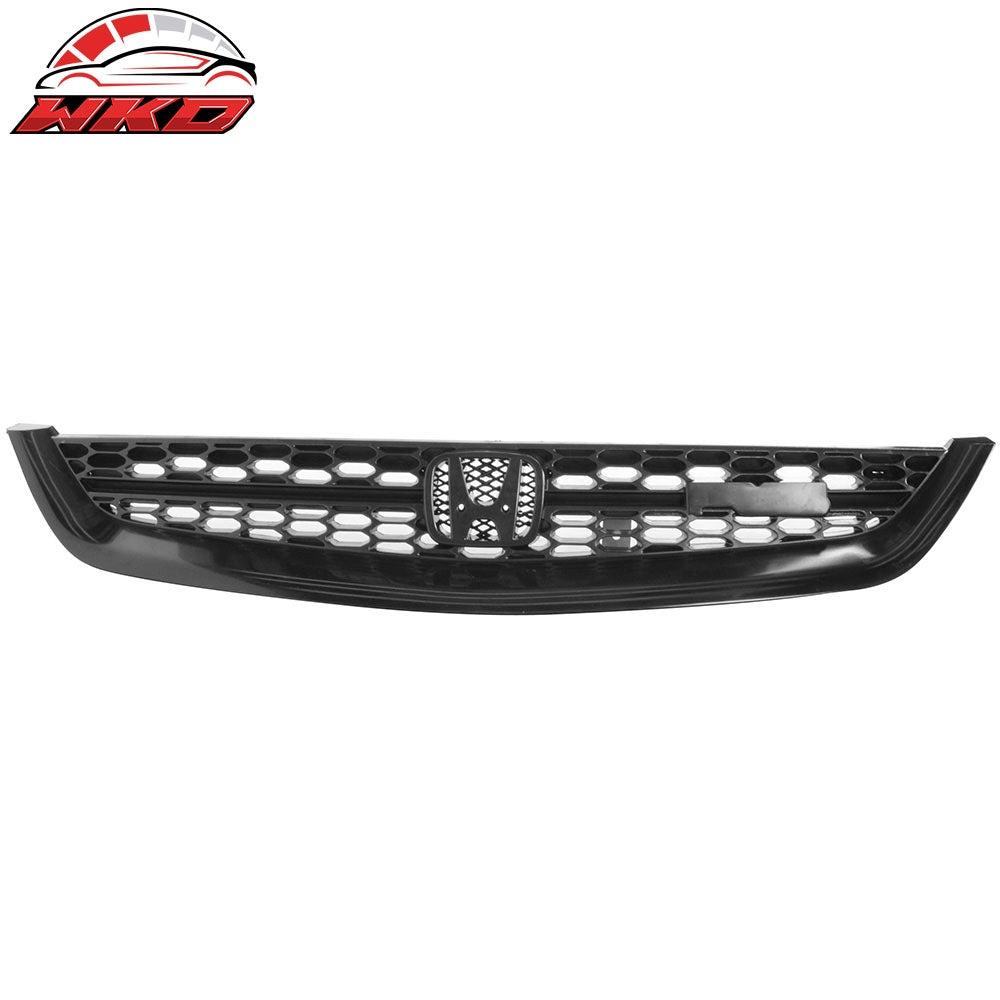Wholesale Fit 01-03 Honda Civic RS Style Unpainted Black Front Upper Hood Grille Grill ABS