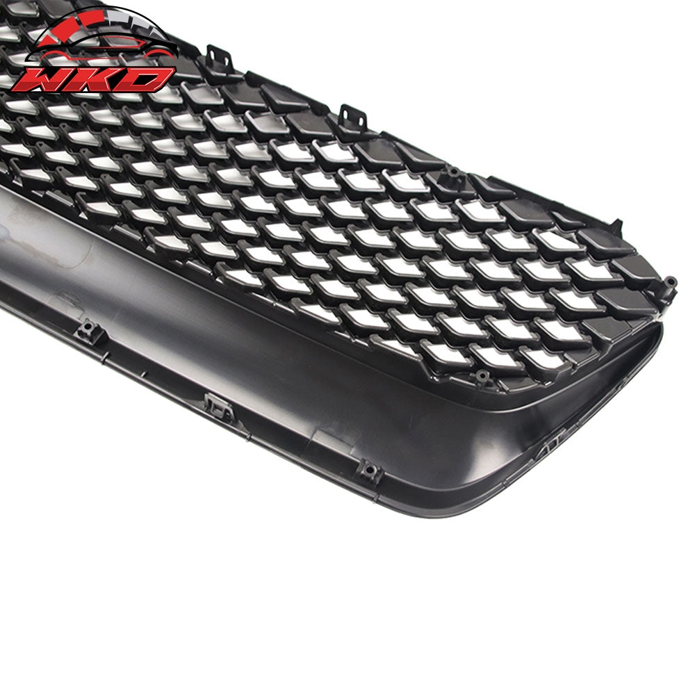 Fits 15-17 Subaru WRX STI JDM Style Front Bumper Upper Grille Gloss Black ABS