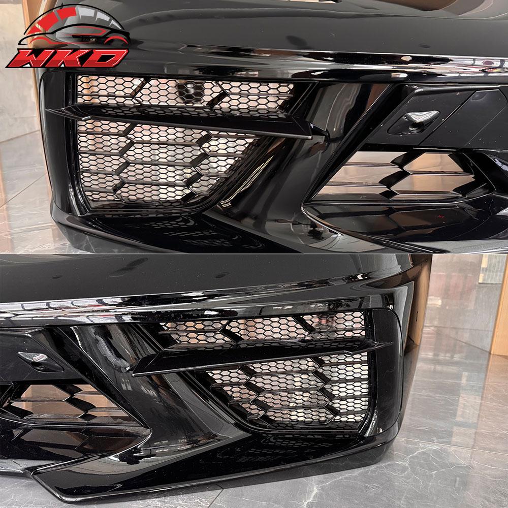 For 20-25 Chevy Corvette Stingray Z51 ABS Front Bumper Lower Mesh Insert Grilles