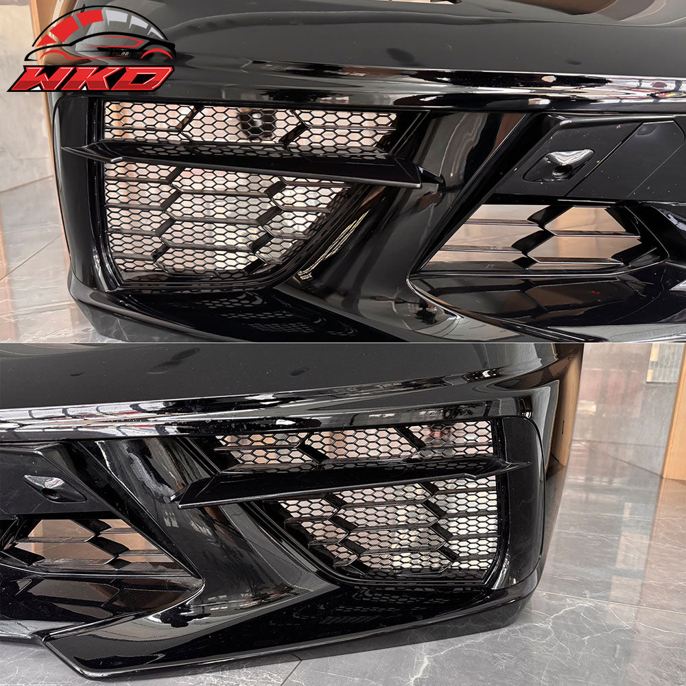 For 20-25 Chevy Corvette Stingray Z51 ABS Front Bumper Lower Mesh Insert Grilles
