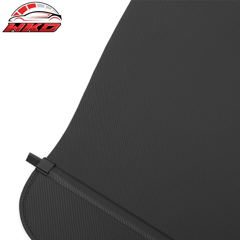 Fits 17-26 Audi Q7 SQ7 Carbon Fiber Print Retractable Cargo Cover Luggage Shade