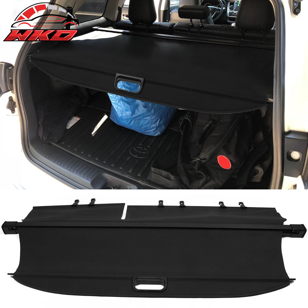 Fits 14-19 Toyota Highlander Black Cargo Cover Retractable Trunk Security Shade