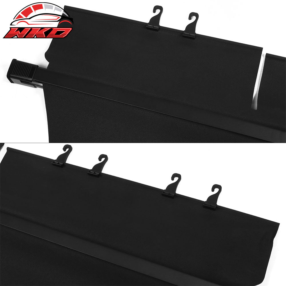 Fits 14-19 Toyota Highlander Black Cargo Cover Retractable Trunk Security Shade