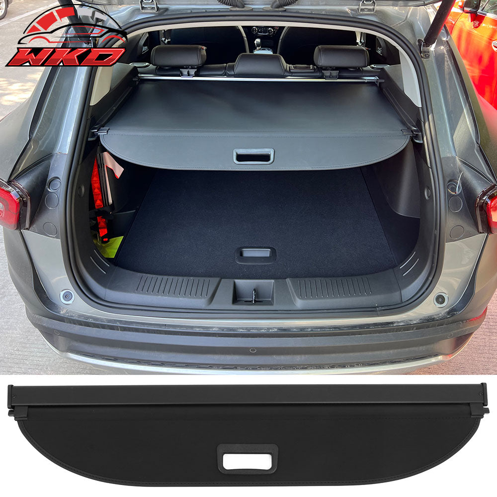 For 24-26 Chevrolet Trax Retractable Rear Trunk Cargo Luggage Cover Canvas Black