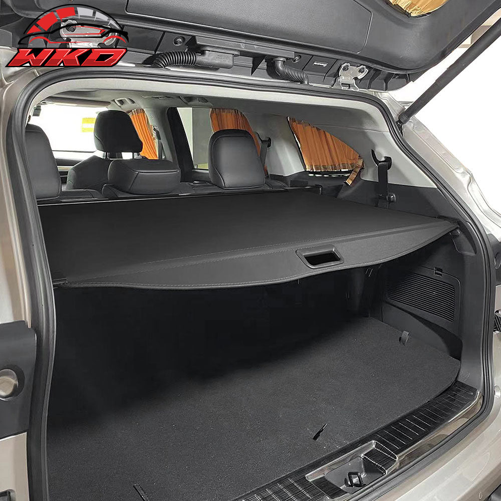 Fits 20-25 Toyota Highlander Retractable Rear Cargo Cover Canvas Texture Style