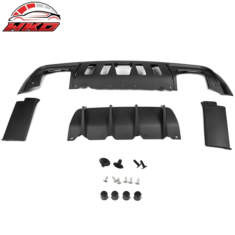 For 08-14 Challenger Front Rear Bumper w/ Lip + Hellcat Fender Flare V4 Diffuser