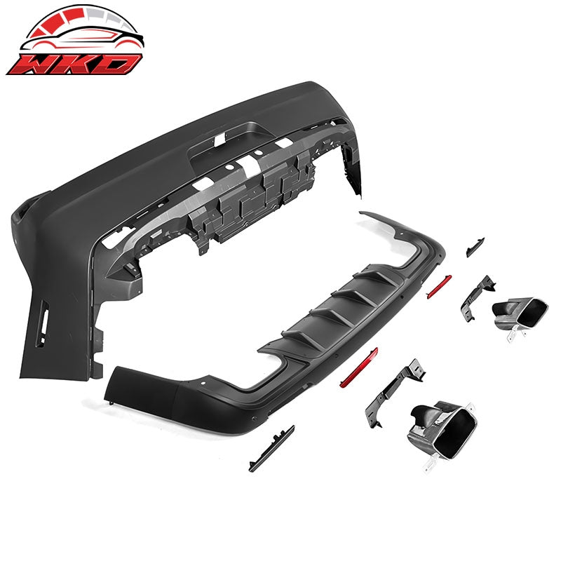Fits 08-14 Challenger Front Rear Bumper (2015+ SRT Hellcat Style) + V3 Diffuser