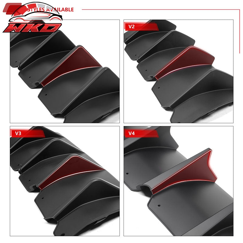 Fits 08-14 Challenger Front Rear Bumper (2015+ SRT Hellcat Style) + V4 Diffuser