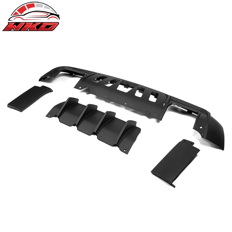 Fits 08-14 Dodge Challenger Front Rear Bumper Cover + Hellcat Lip + V2 Diffuser