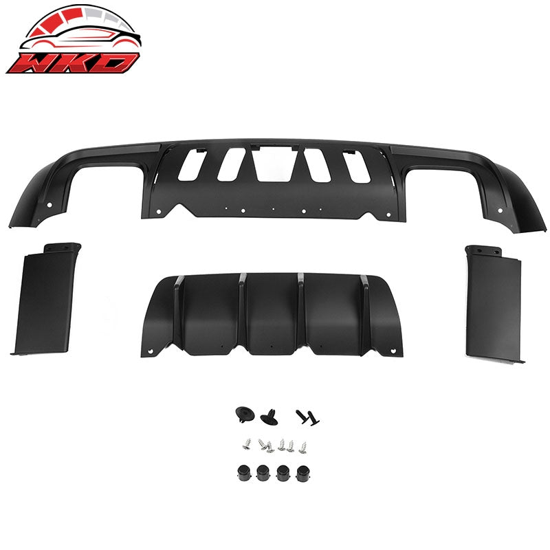 For 08-14 Challenger Front Rear Bumper w/ Lip + Hellcat Fender Flare V1 Diffuser