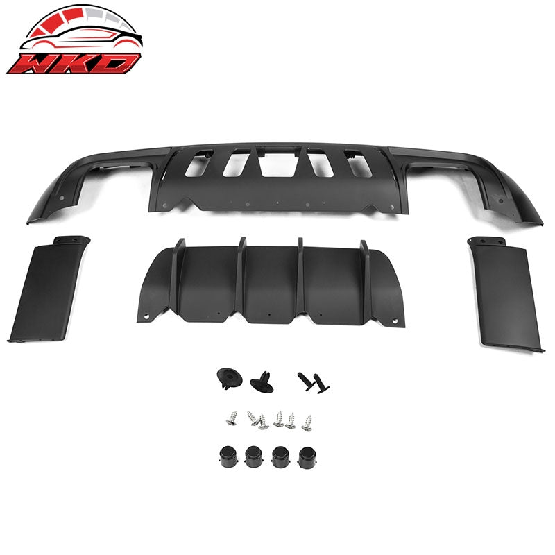 For 08-14 Challenger Front Rear Bumper w/ Lip + Hellcat Fender Flare V2 Diffuser