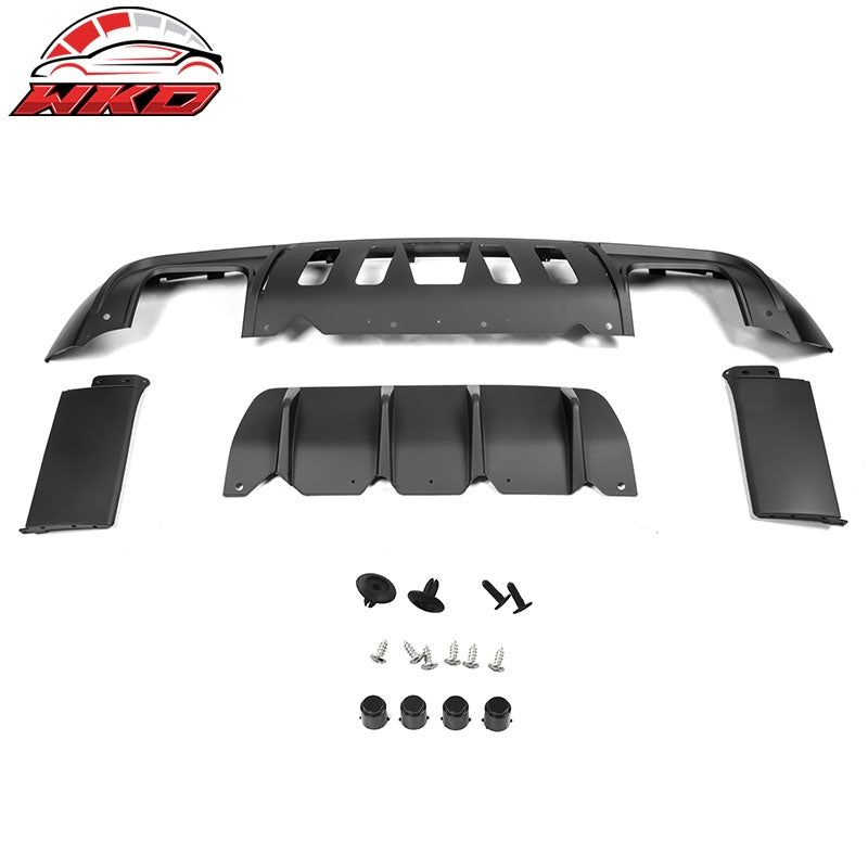 For 08-14 Challenger Front Rear Bumper w/ Lip + Hellcat Fender Flare V3 Diffuser