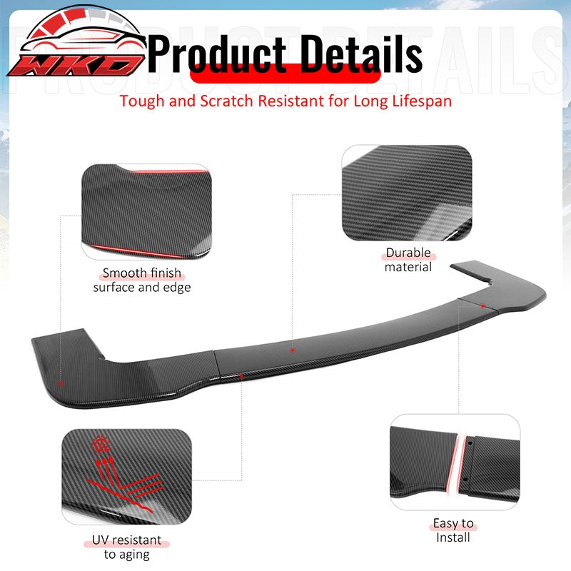 Wholesale For 15-23 Challenger Hellcat PP Front Bumper Lip Chin Spolier Carbon Fiber Print - Wikond Auto