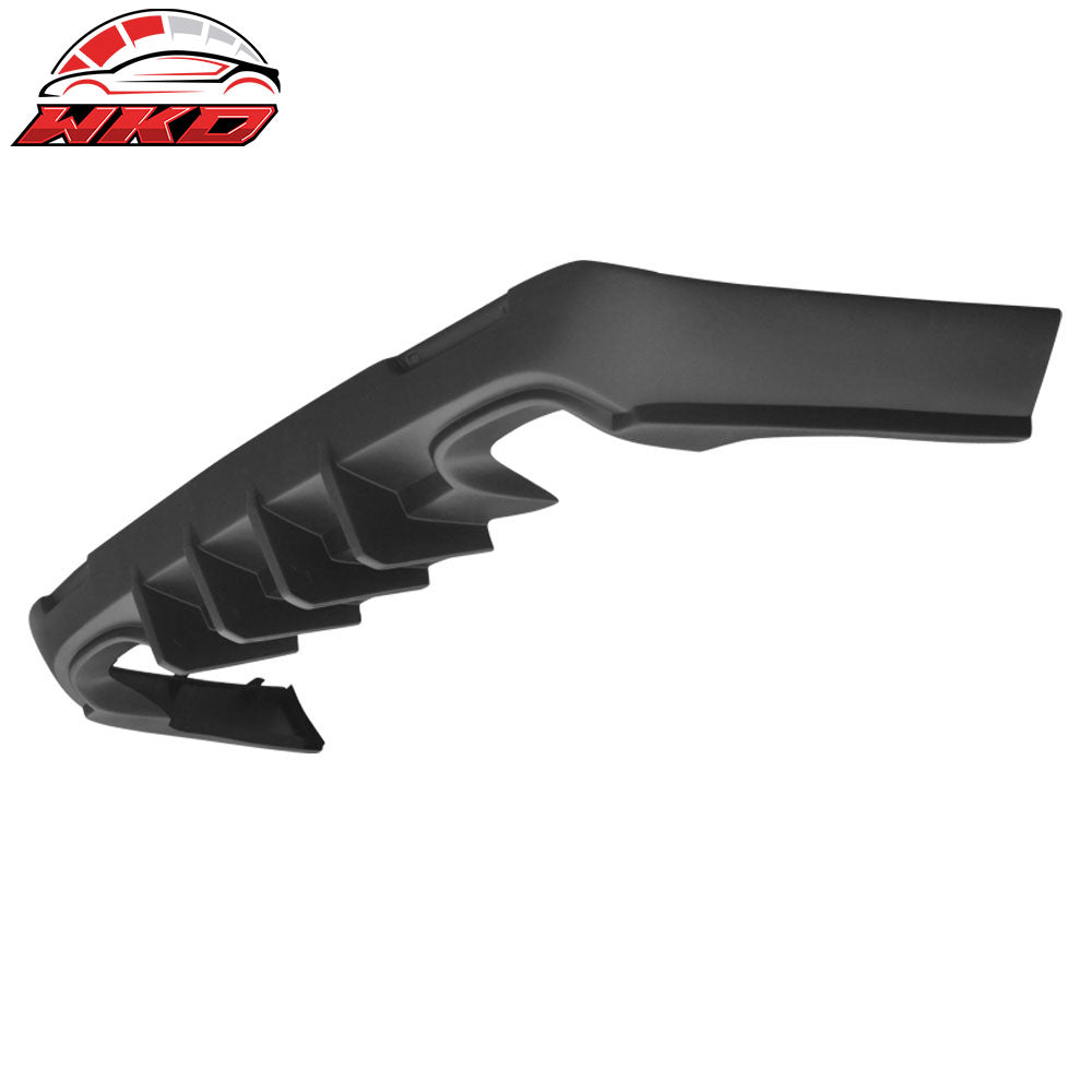 Fits 15-23 Dodge Challenger IKON Style Rear Diffuser Bumper Lip Matte Black - PP