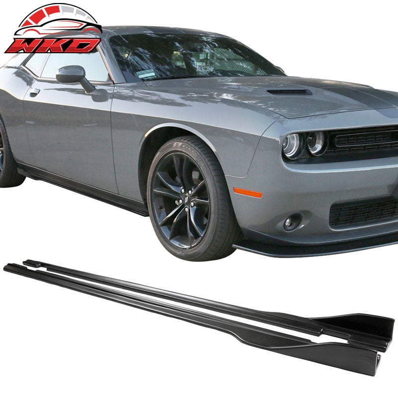 Wholesale 15-23 Dodge Challenger SXT Style Side Skirts Extension Matte Black 2PC - PP