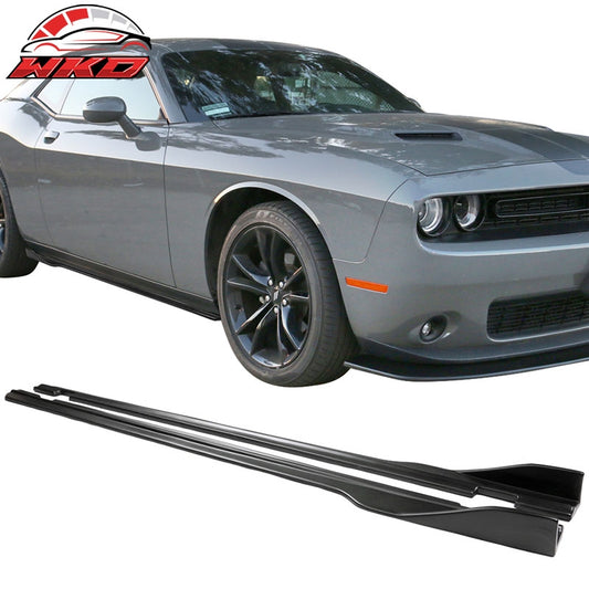 Wholesale 15-23 Dodge Challenger SXT Style Side Skirts Extension Matte Black 2PC - PP