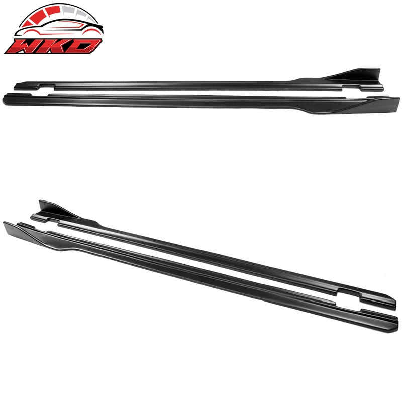 Fits 15-23 Dodge Challenger SXT Style Side Skirts Extension Matte Black 2PC - PP