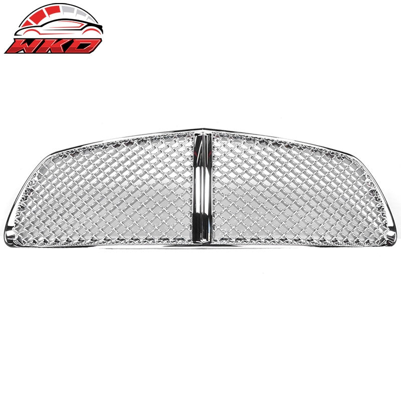 Fits 11-14 Dodge Charger Chrome Honeycomb Mesh Front Hood Bumper Grill Grille