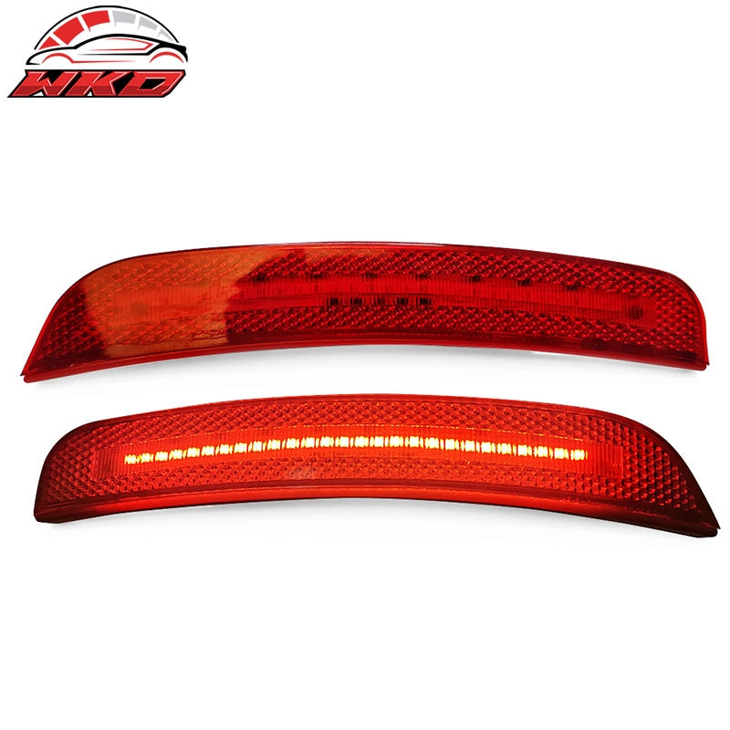 Fits 15-23 Dodge Charger Front & Rear LED Side Marker Lights Lamps Red Lens 4PCS