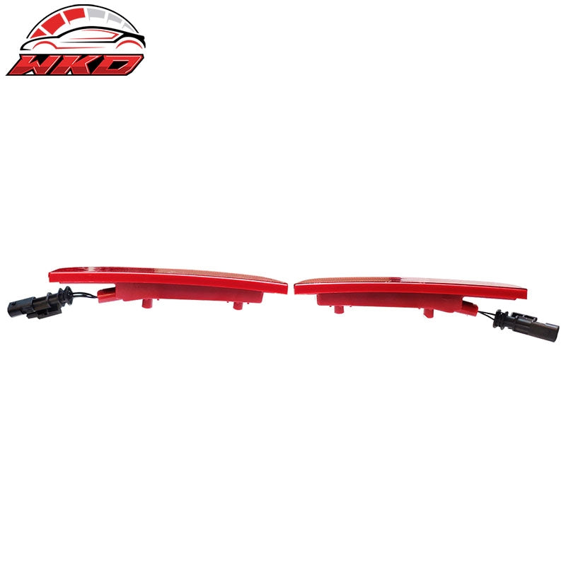 Fits 15-23 Dodge Charger Front & Rear LED Side Marker Lights Lamps Red Lens 4PCS