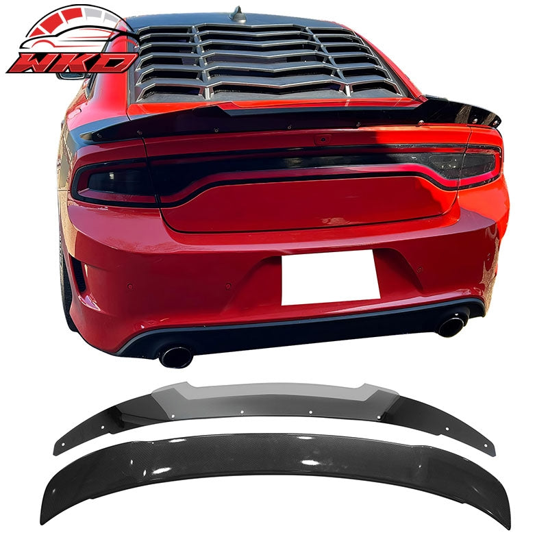 Wholesale 11-23 Charger SRT Carbon Fiber Print Trunk Spoiler + Venom V2 Gurney Flap