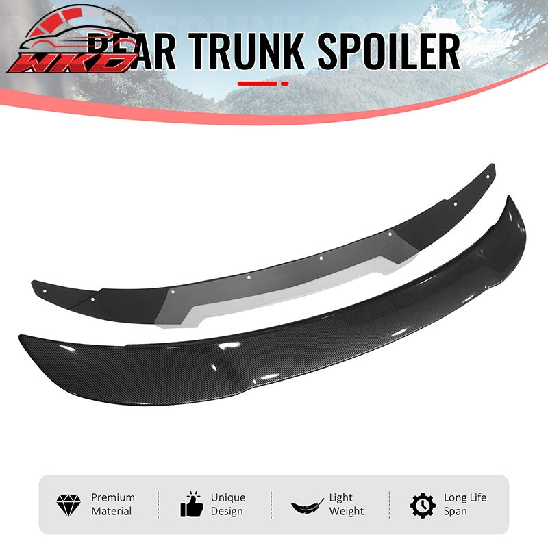 Fits 11-23 Charger SRT Carbon Fiber Print Trunk Spoiler + Venom V2 Gurney Flap