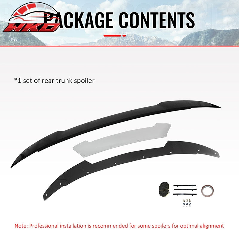 Fits 11-23 Charger SRT Gloss Black Trunk Spoiler Venom V2 Wickerbill Gurney Flap
