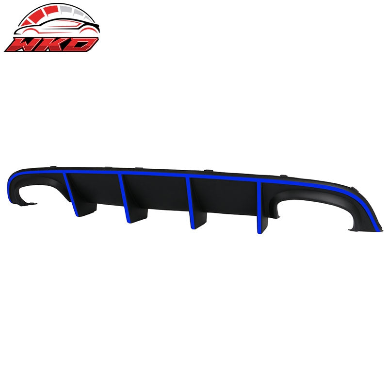 Fits 15-23 Charger SRT Quad Exhaust Rear Diffuser with Blue Reflective Tape