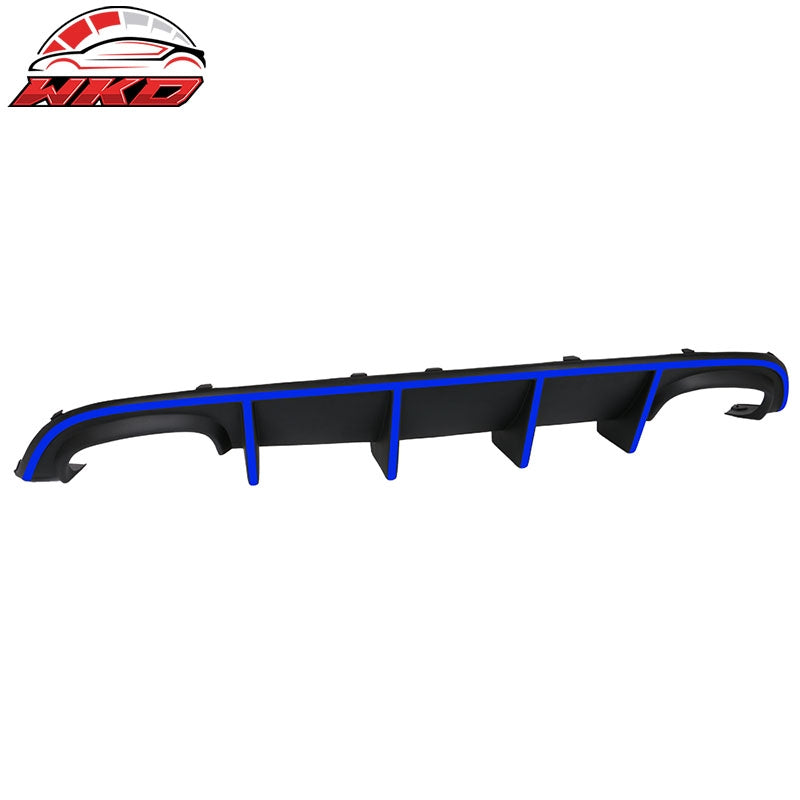 Fits 15-23 Charger SRT Quad Exhaust Rear Diffuser with Blue Reflective Tape