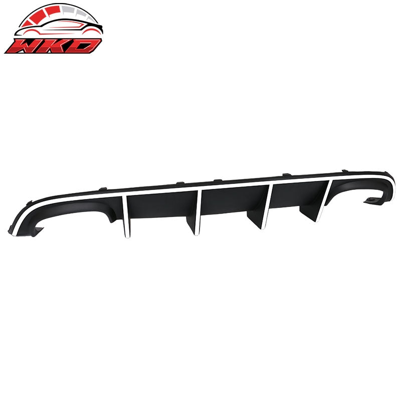 Fits 15-23 Charger SRT Quad Exhaust Rear Diffuser with White Reflective Tape