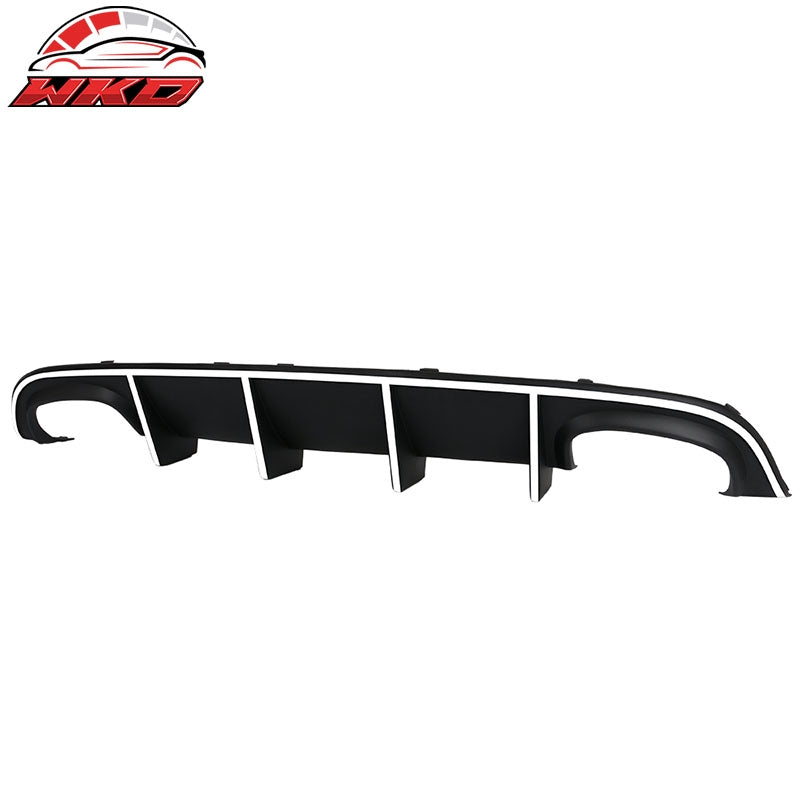 Fits 15-23 Charger SRT Quad Exhaust Rear Diffuser with White Reflective Tape
