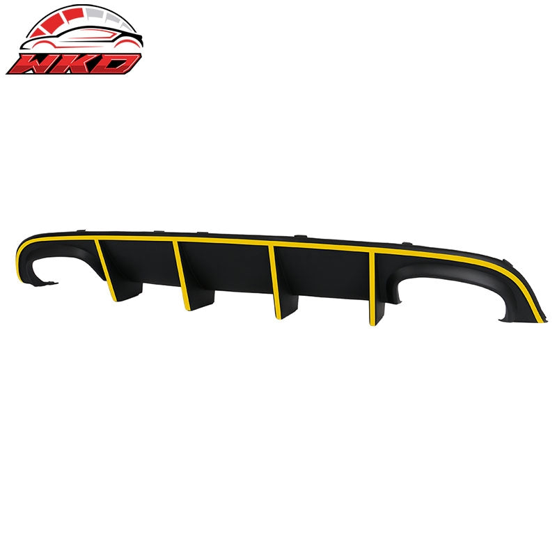 Fits 15-23 Charger SRT Quad Exhaust Rear Diffuser with Yellow Reflective Tape