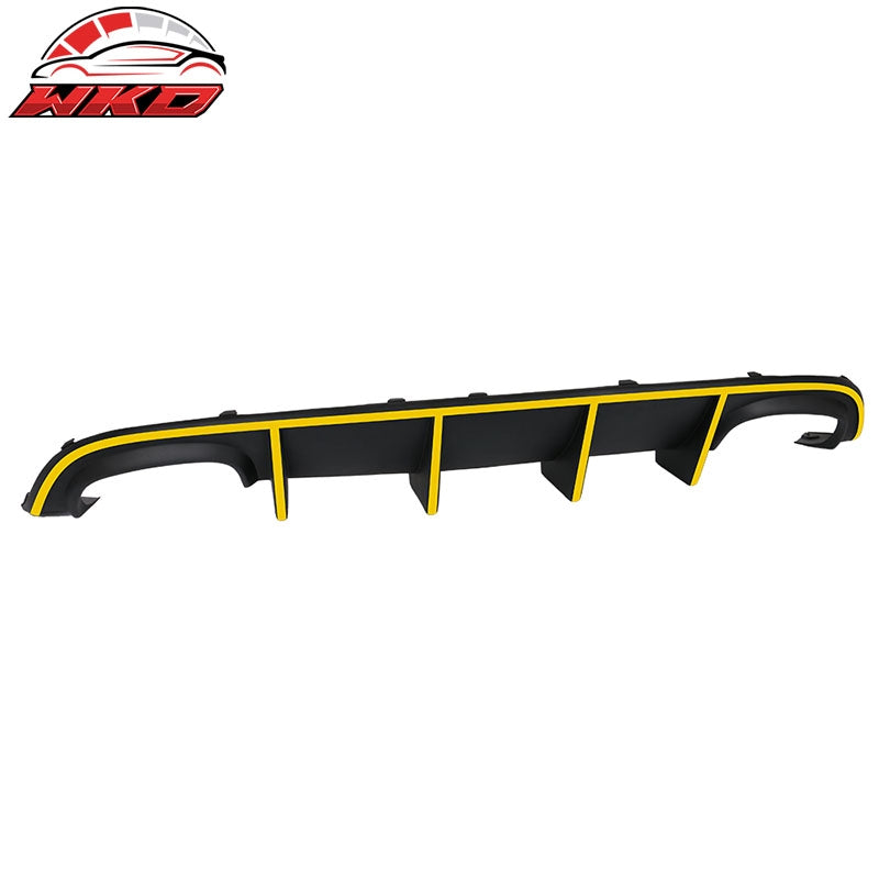Fits 15-23 Charger SRT Quad Exhaust Rear Diffuser with Yellow Reflective Tape
