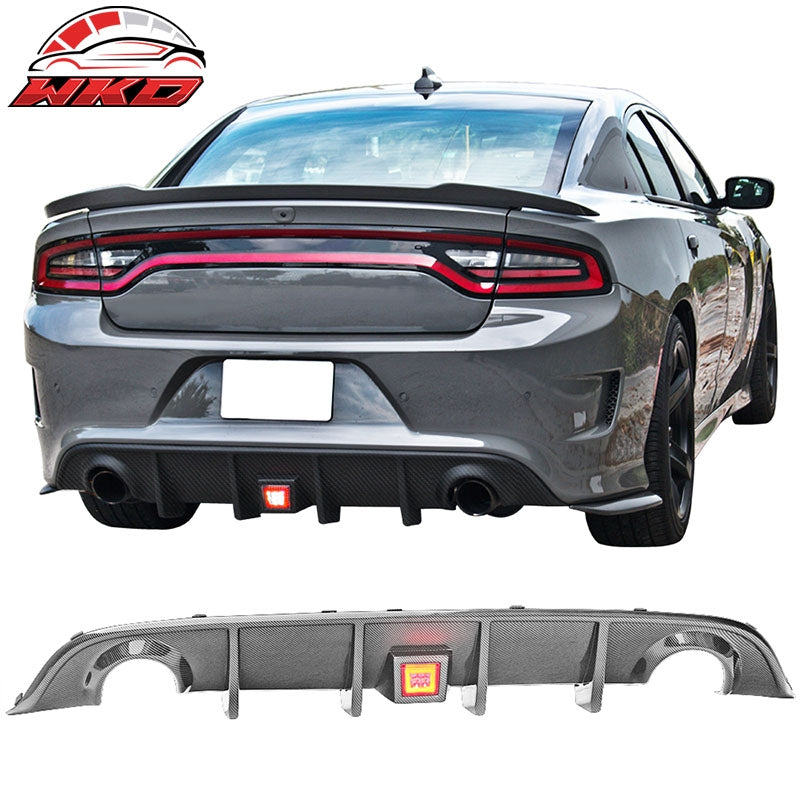 Wholesale 15-23 Charger SRT Rear Bumper Diffuser Valance W/ LED Brake Light Lamp