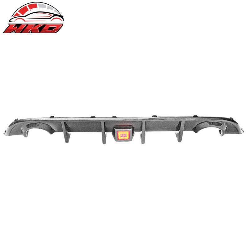 Fits 15-23 Charger SRT Rear Bumper Diffuser Valance W/ LED Brake Light Lamp