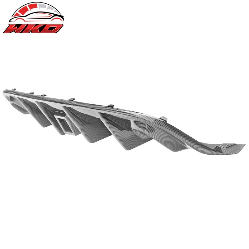 Fits 15-23 Charger SRT Rear Bumper Diffuser Valance W/ LED Brake Light Lamp