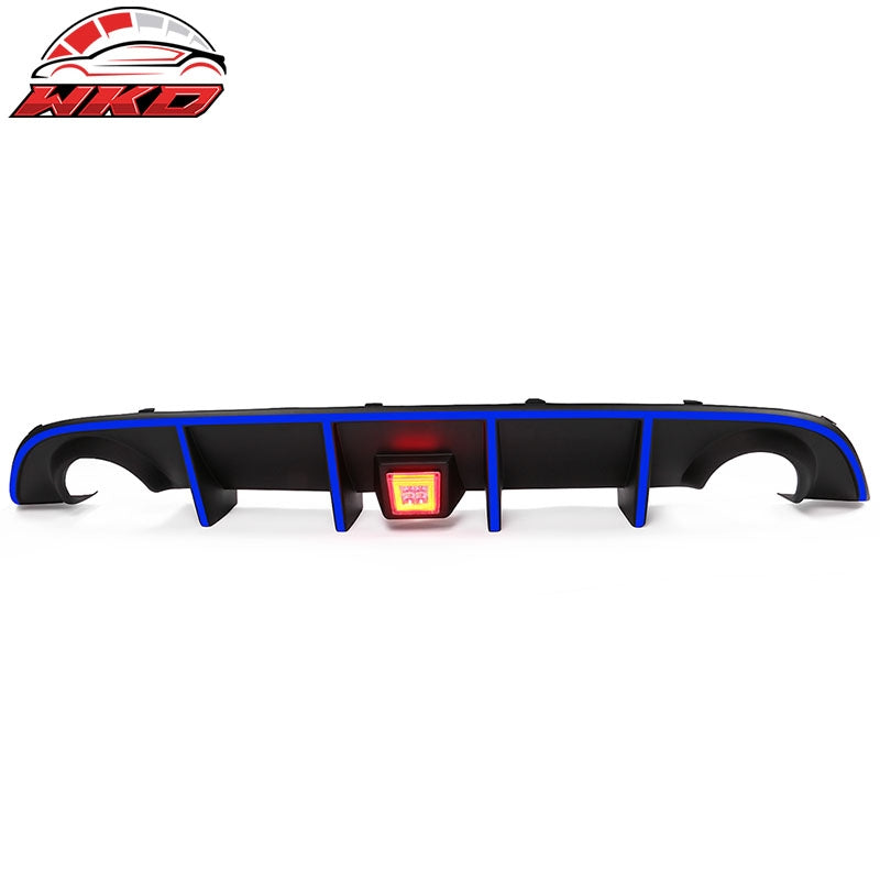 Fits 15-23 Charger SRT Rear Diffuser with Red LED Lamp & Blue Reflective Tape