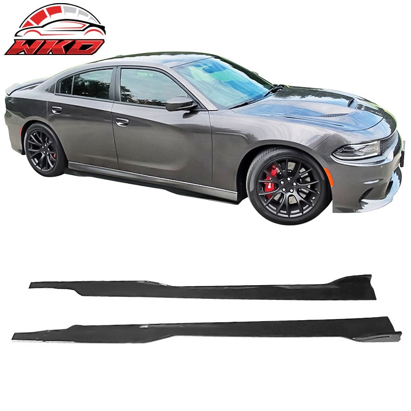 Wholesale 12-23 Dodge Charger SRT Side Skirts Extension Rocker Panel PP - Gloss Black