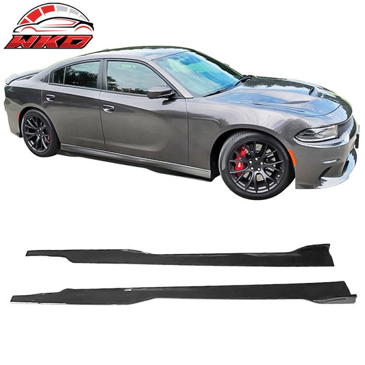 Wholesale 12-23 Dodge Charger SRT Side Skirts Extension Rocker Panel PP - Gloss Black