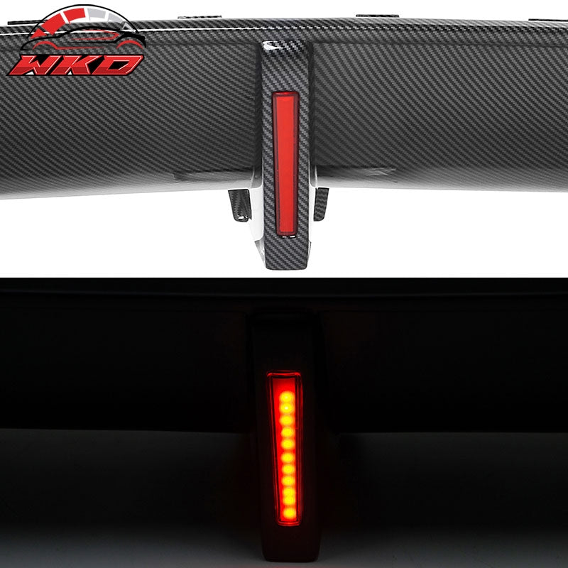 Fits 20-23 Charger SRT Widebody Carbon Fiber Print Rear Diffuser + Apron Spat PP