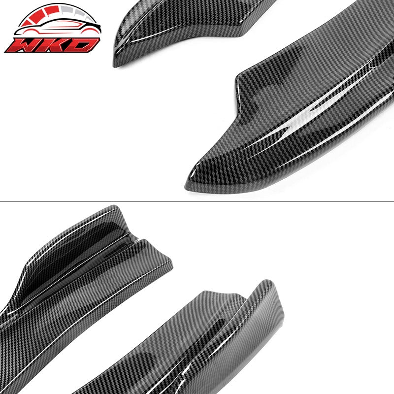Fits 20-23 Charger SRT Widebody Carbon Fiber Print Rear Diffuser + Apron Spat PP