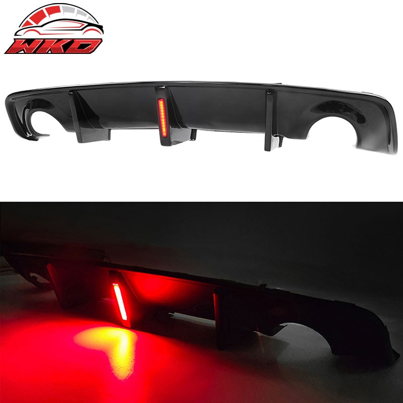 Fits 20-23 Charger SRT Widebody Gloss Black Rear Diffuser Lip + Apron Spats - PP