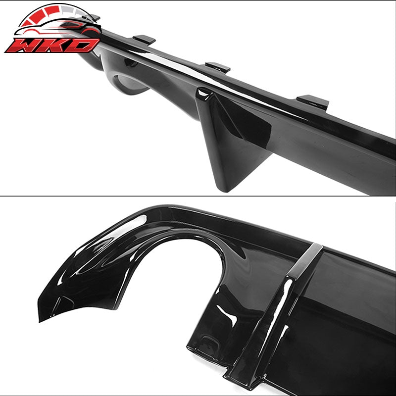 Fits 20-23 Charger SRT Widebody Gloss Black Rear Diffuser Lip + Apron Spats - PP
