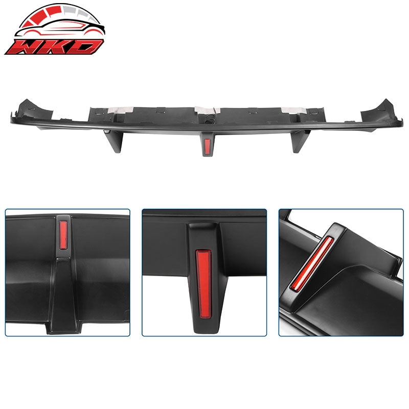 Fits 20-23 Charger SRT Widebody Matte Black Rear Diffuser Lip + Apron Spats - PP