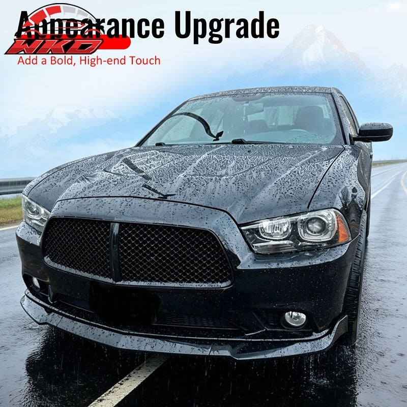 Wholesale 12-14 Charger SRT8 IKON PP Front Bumper Lip Chin Spoiler Carbon Fiber Print - Wikond Auto