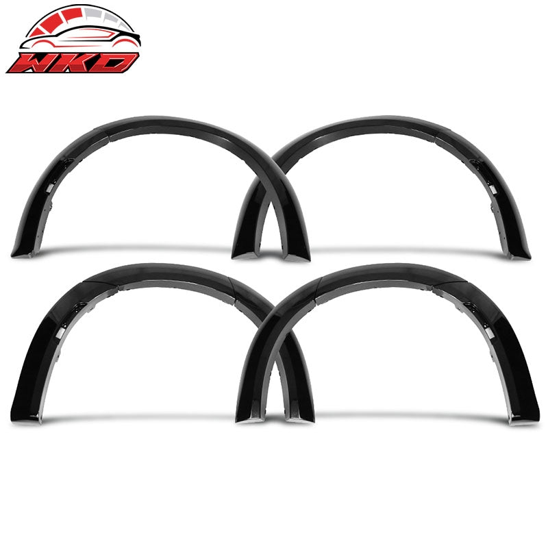 Fits 15-23 Dodge Charger Widebody Style Gloss Front Bumper Lip + Fender Flares