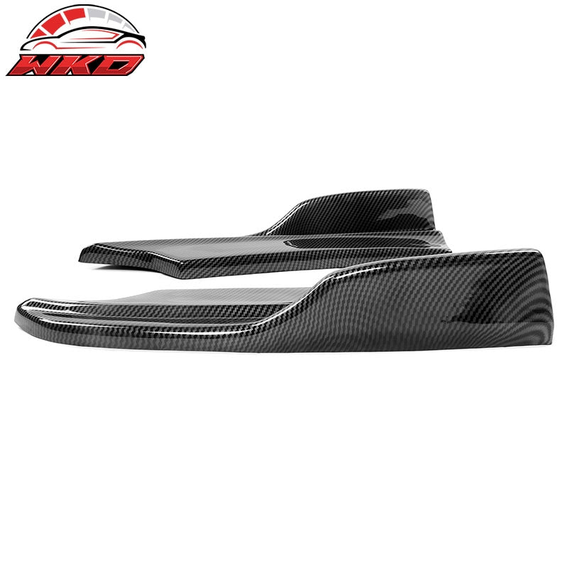 For 20-23 Charger Widebody IKON PP Carbon Fiber Print Rear Diffuser + Apron Spat