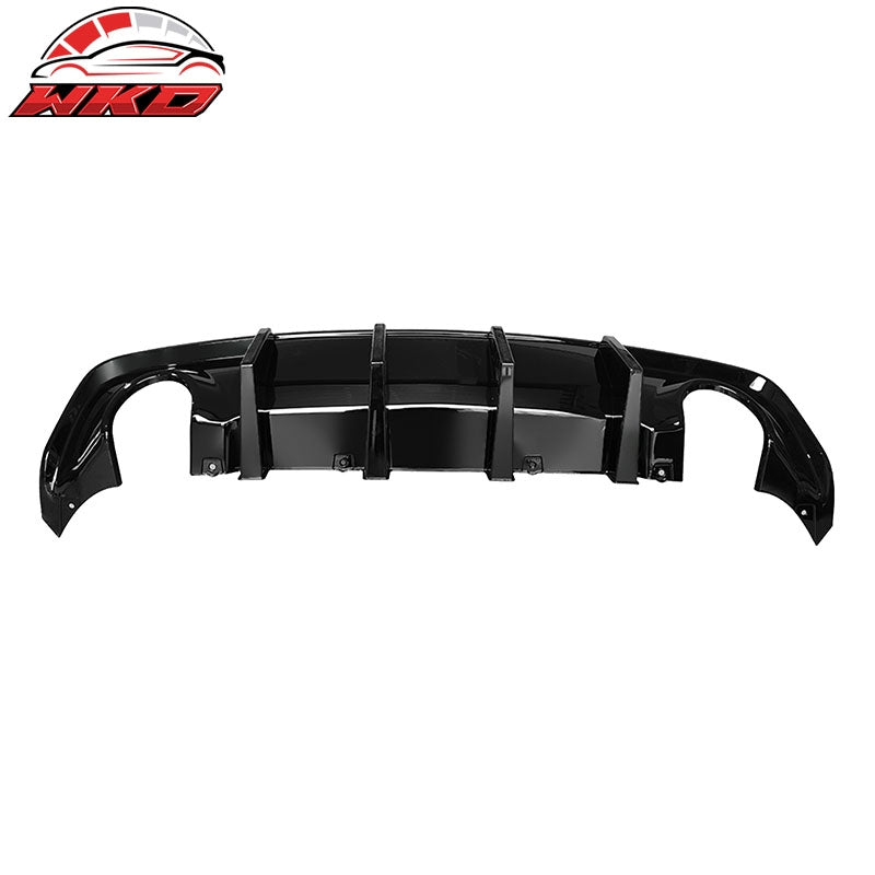 Fits 20-23 Charger Widebody IKON PP Gloss Black Rear Diffuser + Apron Spats - PP