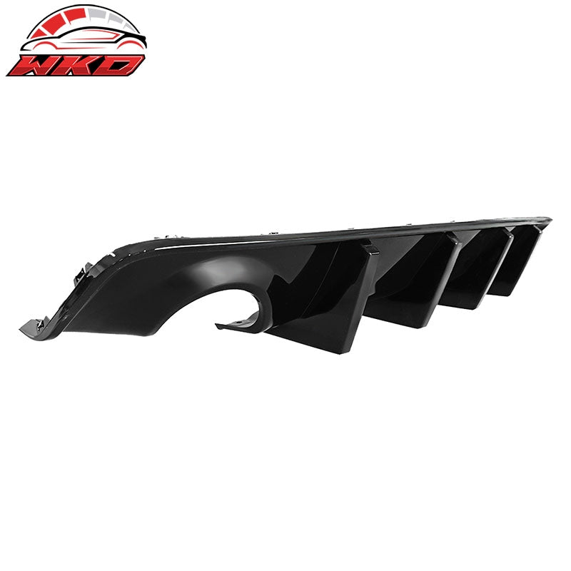 Fits 20-23 Charger Widebody IKON PP Gloss Black Rear Diffuser + Apron Spats - PP