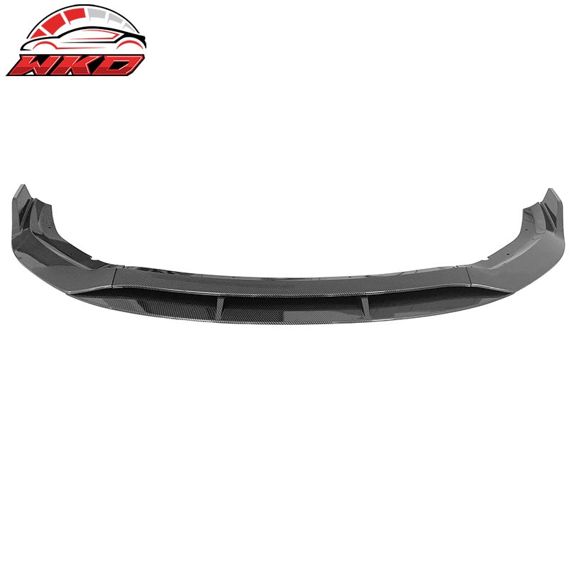 Fits 20-23 Charger Widebody IKON V2 Carbon Fiber Print Front Bumper Lip ABS 4PCS